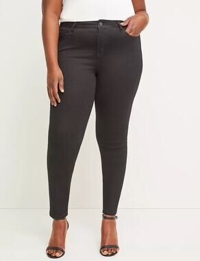 Lane Bryant Super Stretch Signature Fit Skinny Black Mid Rise Jeans Plus Size 28